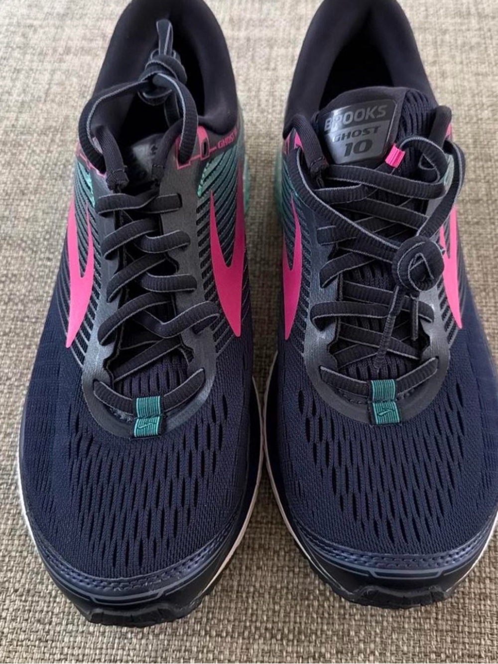 Brooks Ghost 10 Women’s Running Shoes - Navy with Pink Accents